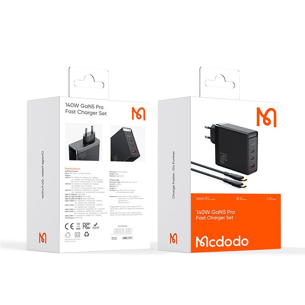 Mcdodo 140W GaN Charger - Dual Type-C + USB Fast Charger for iPhone and Android with Multiple Charging Protocols - Mcdodo Online