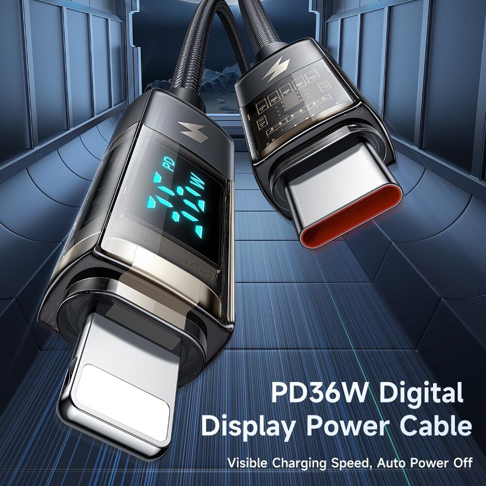 Mcdodo Digital Pro Auto Power Off USB-C to Lightning Transparent Data Cable (1.8M) - Mcdodo Online