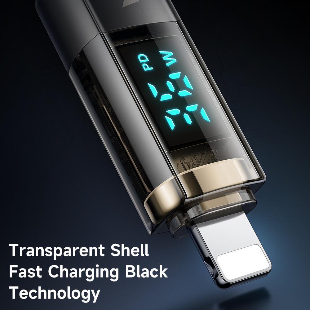 Mcdodo Digital Pro Auto Power Off USB-C to Lightning Transparent Data Cable (1.8M) - Mcdodo Online