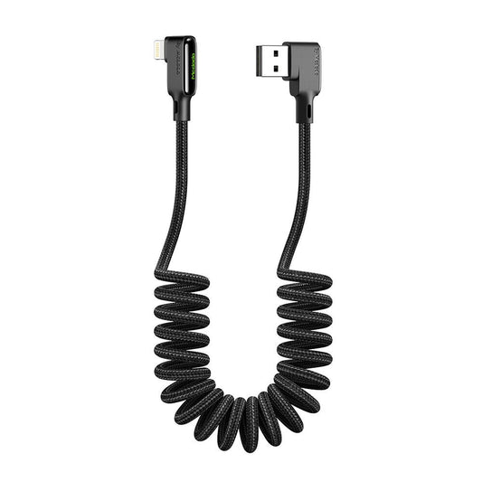 Mcdodo 90 Degree Gaming USB Cable for iPhone/ipad - Fast Charging & Data Sync with LED Light (6ft).