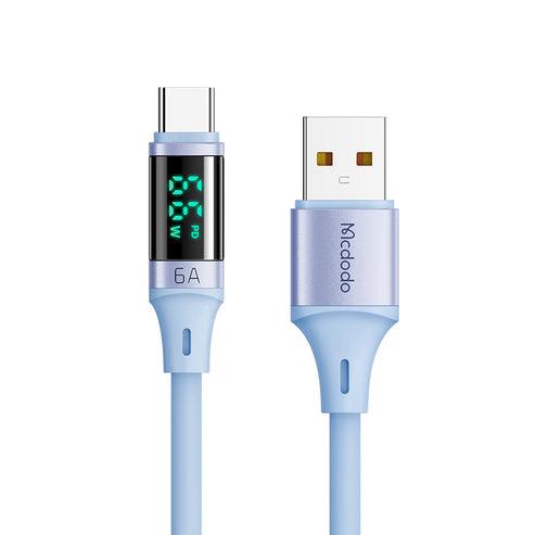 Mcdodo 66W PD USB Type C Data Cable with Digital HD Display Silicone 1.2m - Mcdodo Online