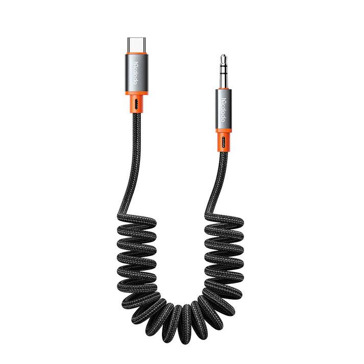 Mcdodo USB Type C to 3.5mm AUX Jack Coil Cable Castle Series 1.8m - Mcdodo Online