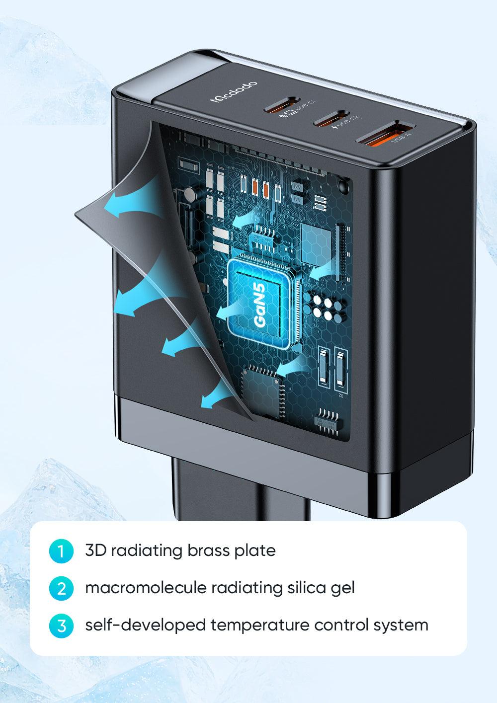 Mcdodo 140W GaN Charger - Dual Type-C + USB Fast Charger for iPhone and Android with Multiple Charging Protocols - Mcdodo Online