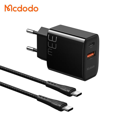 Mcdodo 33W Charger USB A+USB C Port Full Compatible Fast Charger With Cable Set. - Mcdodo Online