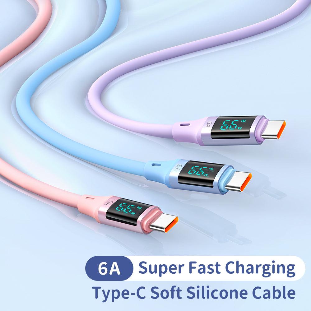 Mcdodo 66W PD USB Type C Data Cable with Digital HD Display Silicone 1.2m - Mcdodo Online