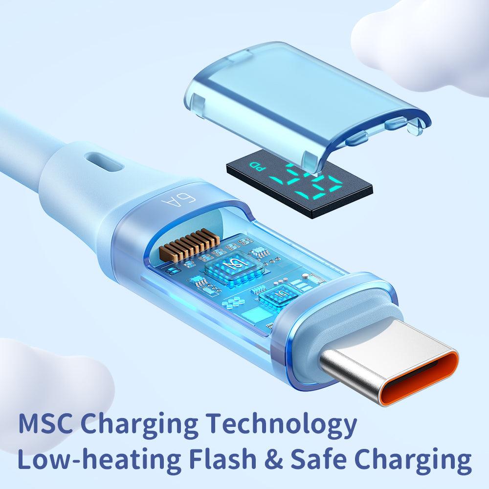 Mcdodo 66W PD USB Type C Data Cable with Digital HD Display Silicone 1.2m - Mcdodo Online
