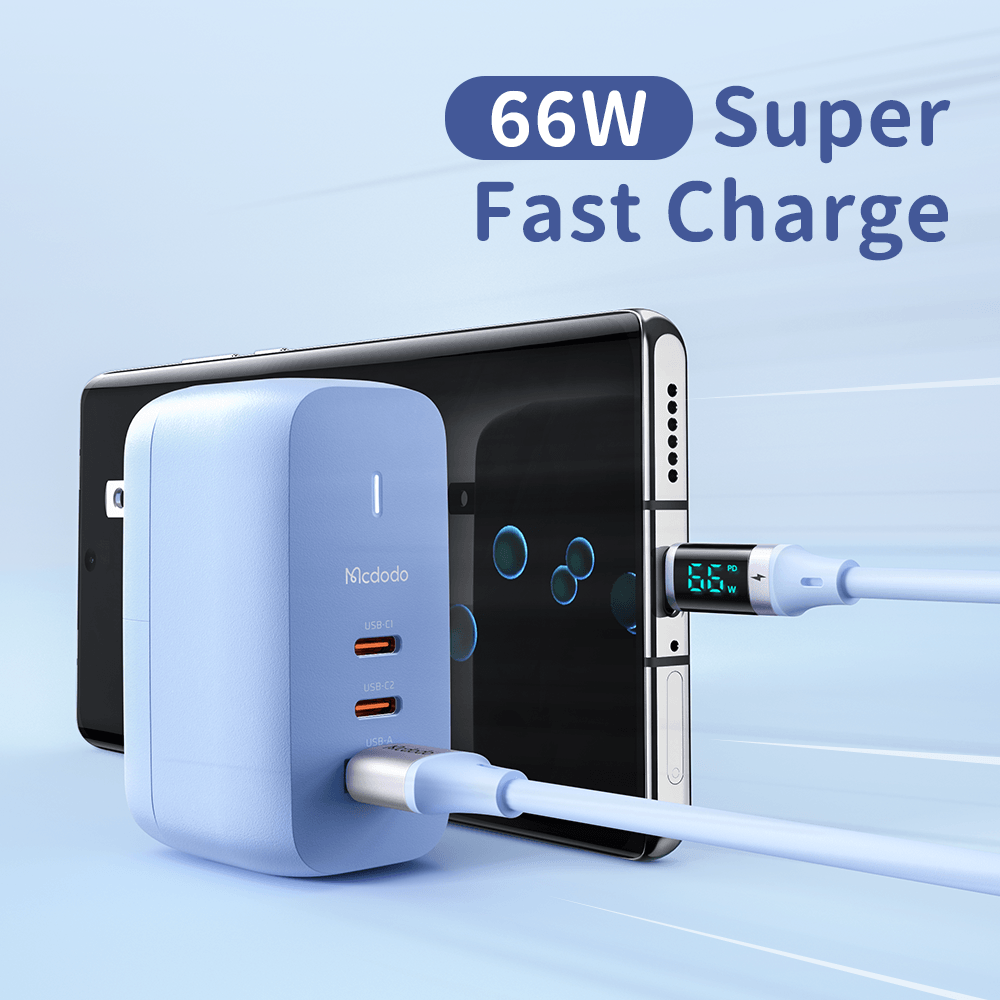 Mcdodo 66W PD USB Type C Data Cable with Digital HD Display Silicone 1.2m - Mcdodo Online