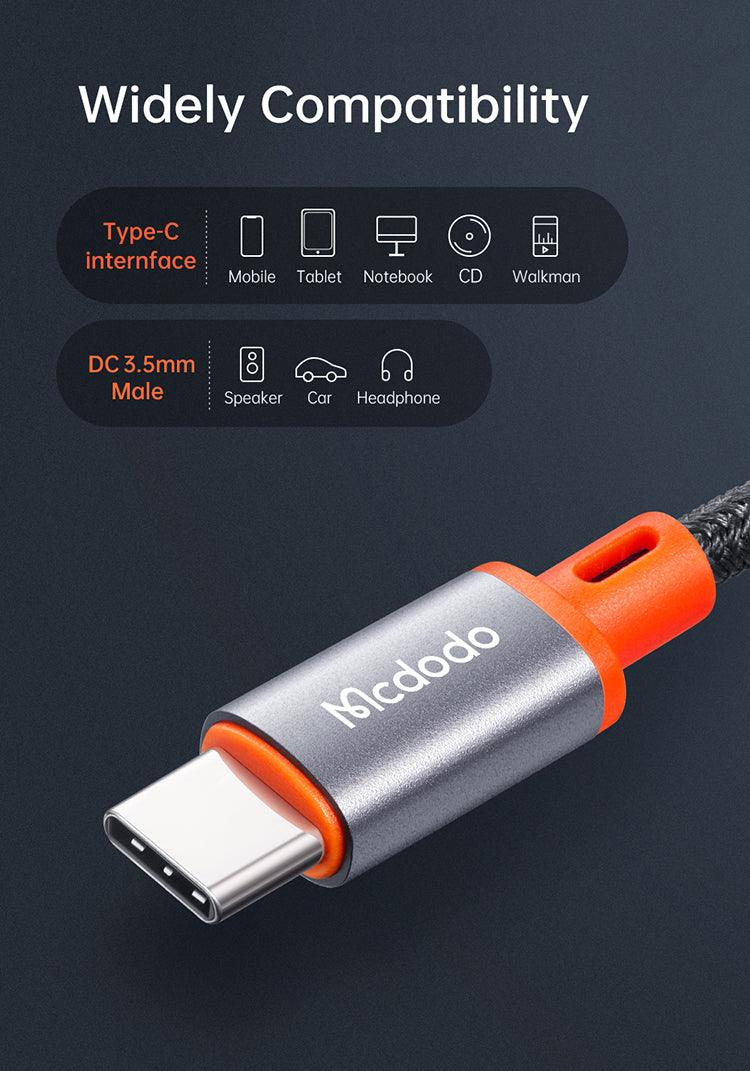 Mcdodo USB Type C to 3.5mm AUX Jack Coil Cable Castle Series 1.8m - Mcdodo Online