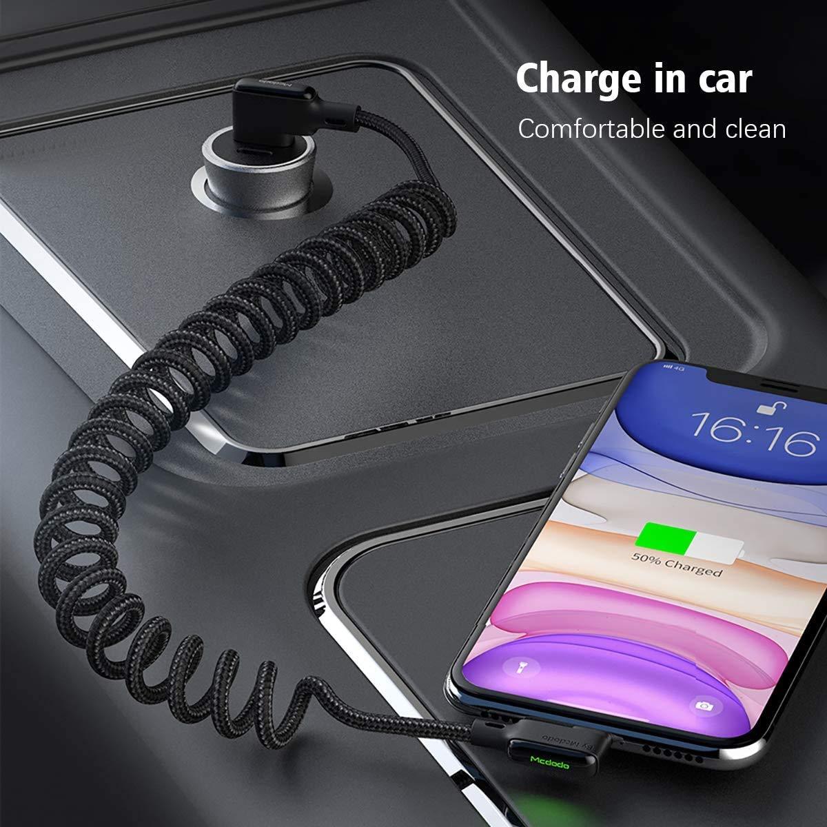 Mcdodo 90 Degree Gaming USB Cable for iPhone/ipad - Fast Charging & Data Sync with LED Light (6ft). - Mcdodo Online