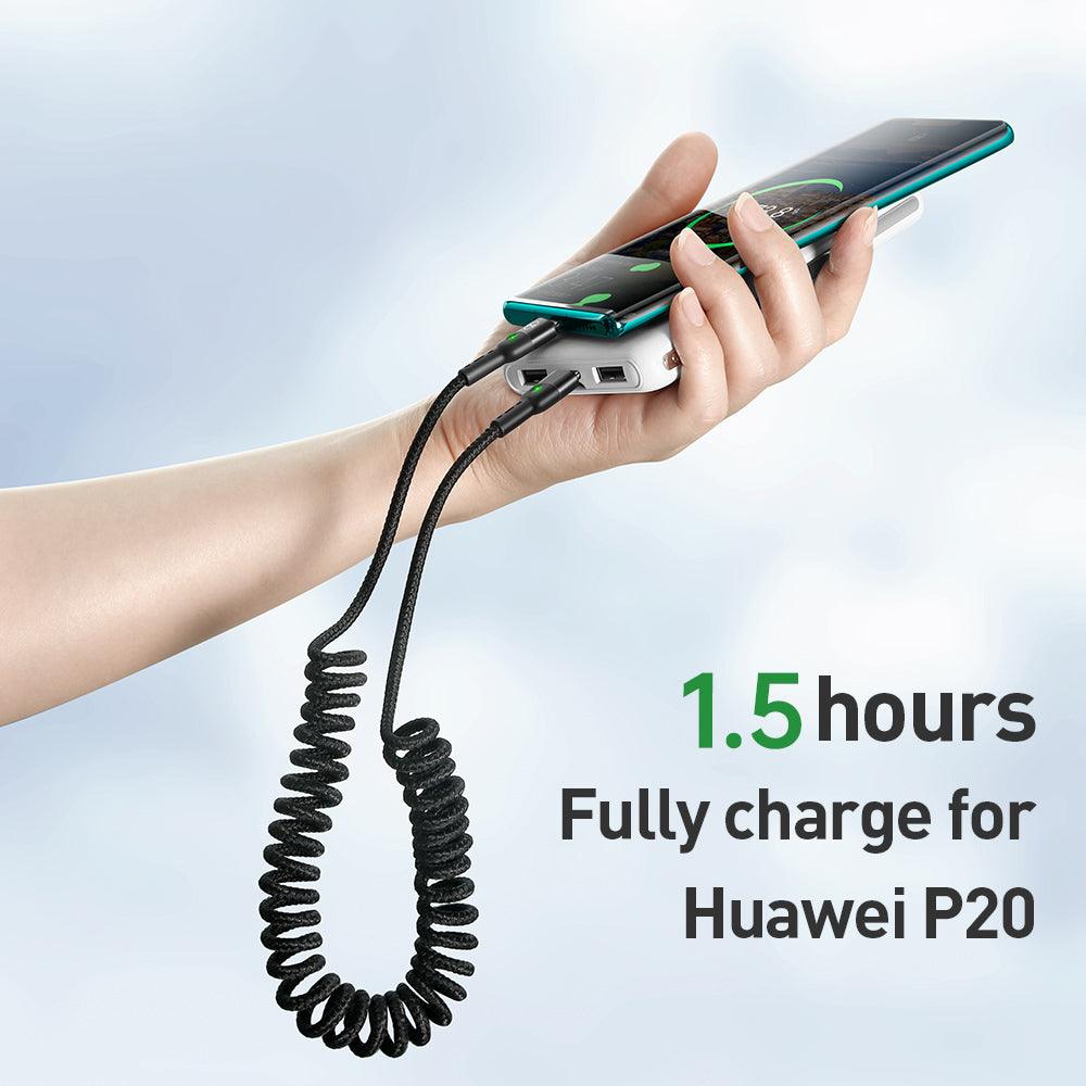 Mcdodo LED PD 3A 60W USB C To USB C Coil Spring Cable. - Mcdodo Online