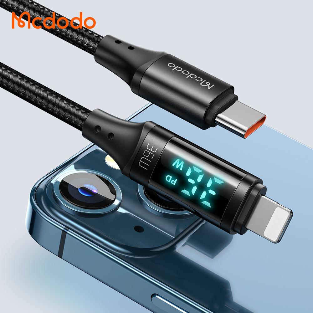 Mcdodo Digital HD Type-c to Lightning PD 36W 20W Smart Data Cable 1.2m. - Mcdodo Online