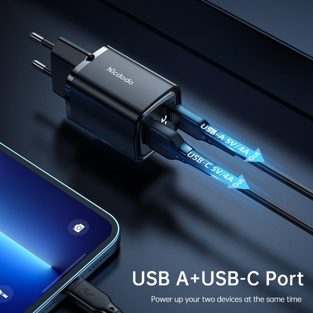 Mcdodo Digital Dislay PD+QC Dual Port 33W Fast Charger. - Mcdodo Online