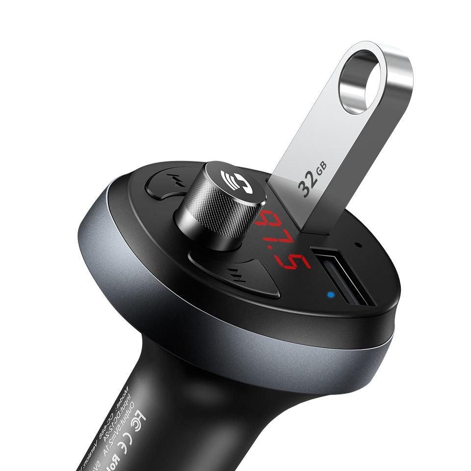 Mcdodo BT Car Kit Microphone Handsfree Audio Version Stereo Dual Usb Car Charger Fm Transmitter Sup BT5.0 Usb. - Mcdodo Online