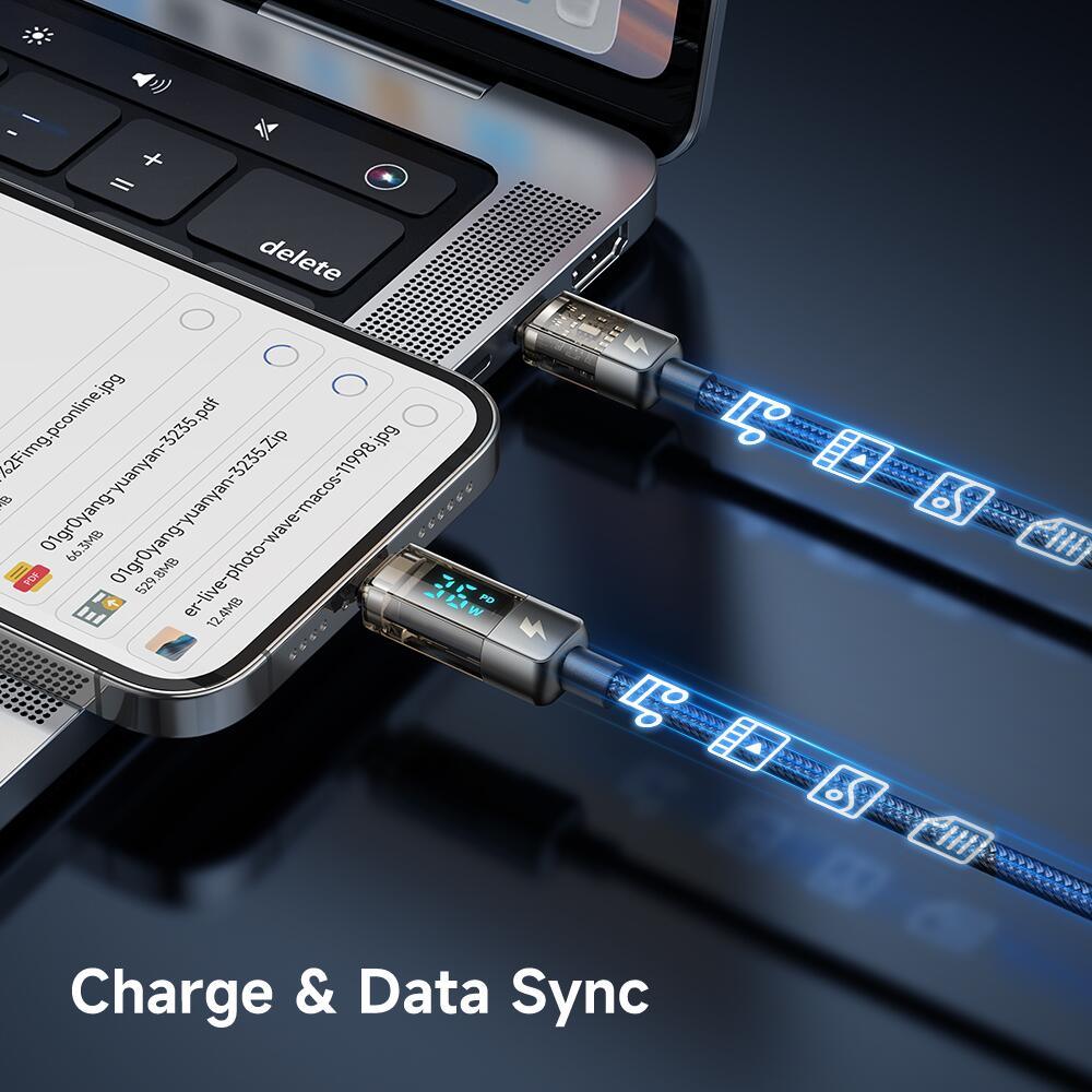 Mcdodo Digital Pro Auto Power Off USB-C to Lightning Transparent Data Cable (1.8M) - Mcdodo Online