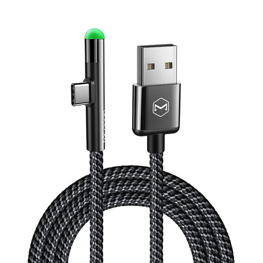 Mcdodo 90 Degree Gaming Design USB Type C Nylon Braided Sync Charge USB Data Cable. - Mcdodo Online