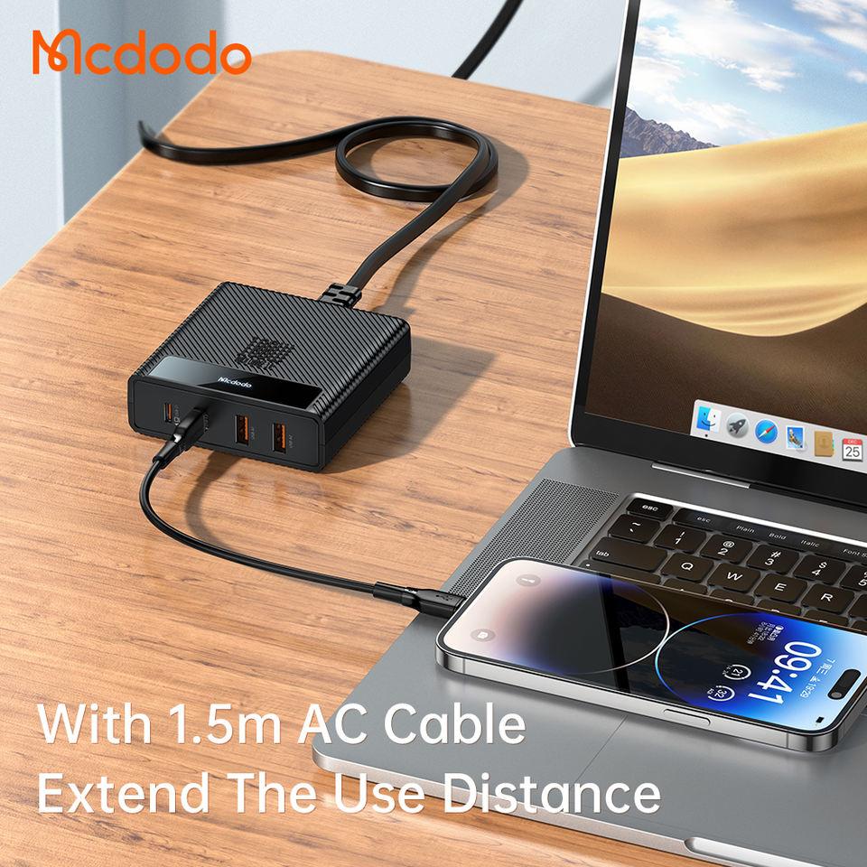 Mcdodo 100W Charger USB C 4-IN-1 2C2A 100W PD Charger Fast Charging Station With AC Cable 1.5Meter C Type 5A Charging Cable. - Mcdodo Online