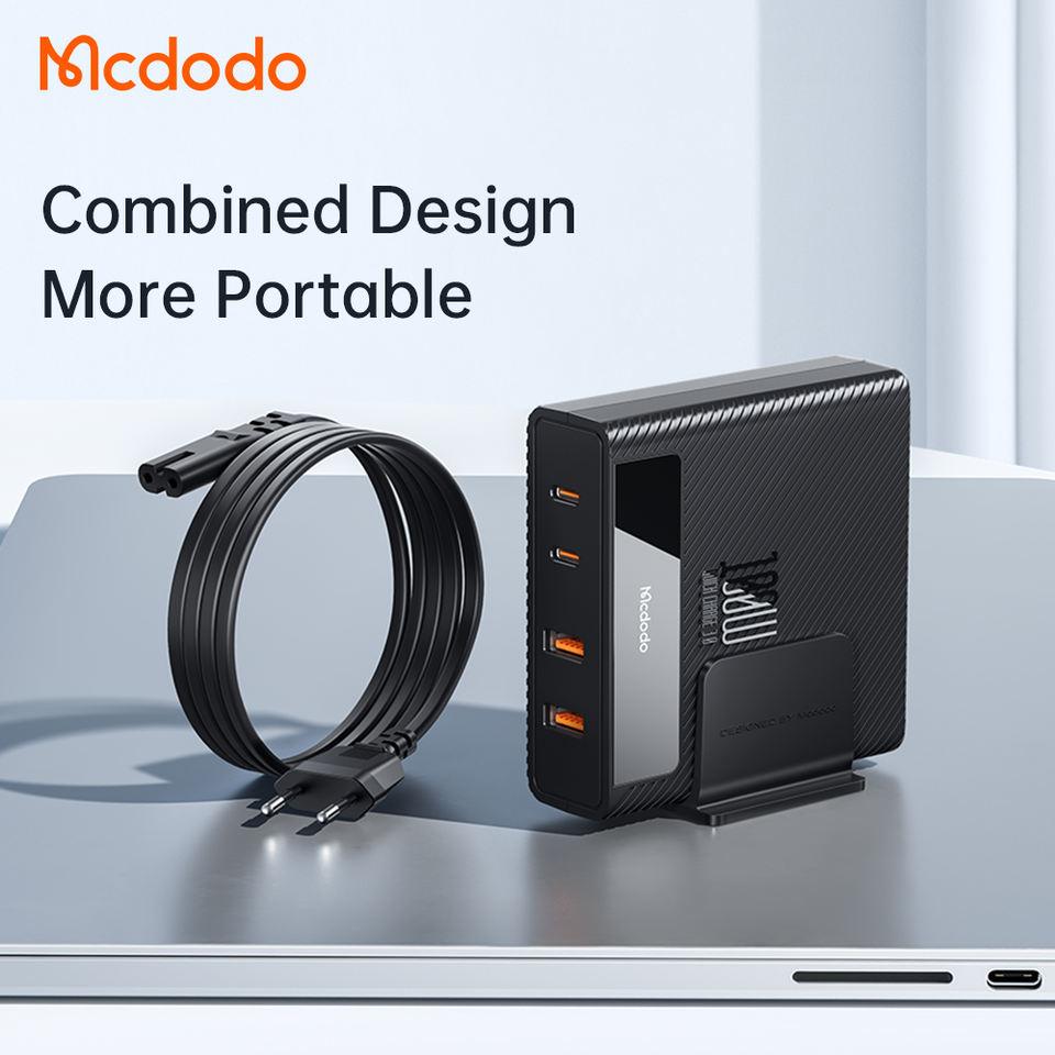 Mcdodo 100W Charger USB C 4-IN-1 2C2A 100W PD Charger Fast Charging Station With AC Cable 1.5Meter C Type 5A Charging Cable. - Mcdodo Online